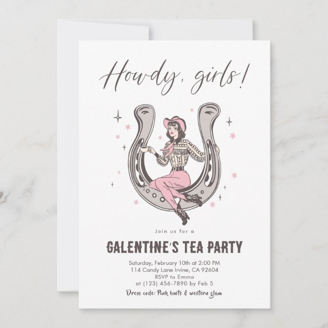 Galentine’s Tea Party Invitation (Front)