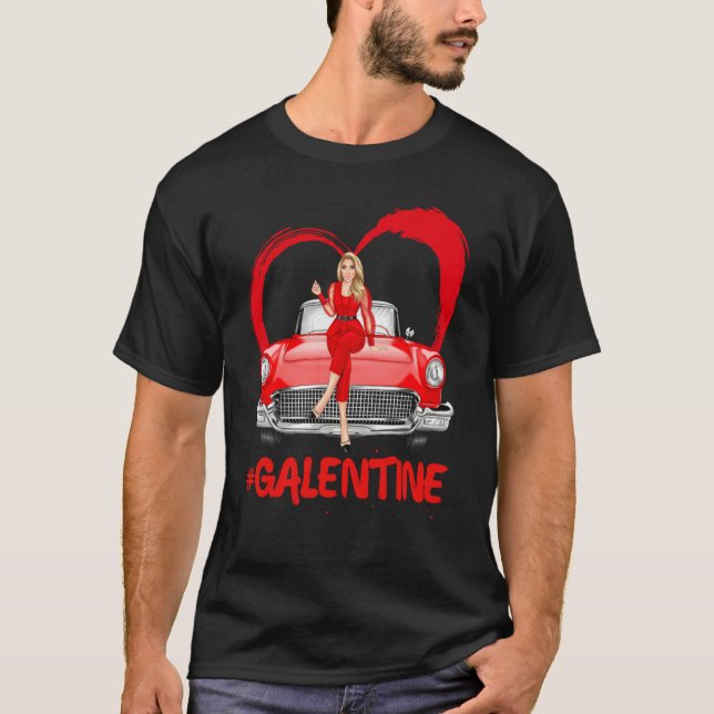 Galentine Single Best Bestie Valentines Day Women  T-Shirt (Front)