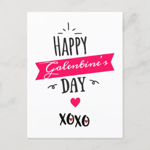 Galentine X❤X❤   Happy Galentine's Day ❤ Pink Holiday Postcard