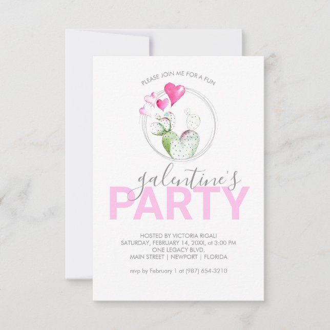 Galentines Birthday Invitations Online (Front)