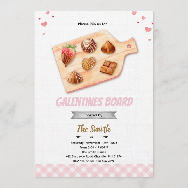 Galentine's Board Party Invitation (Front)