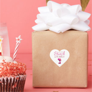 Galentine's Brunch and Bubbly Favour Sticker