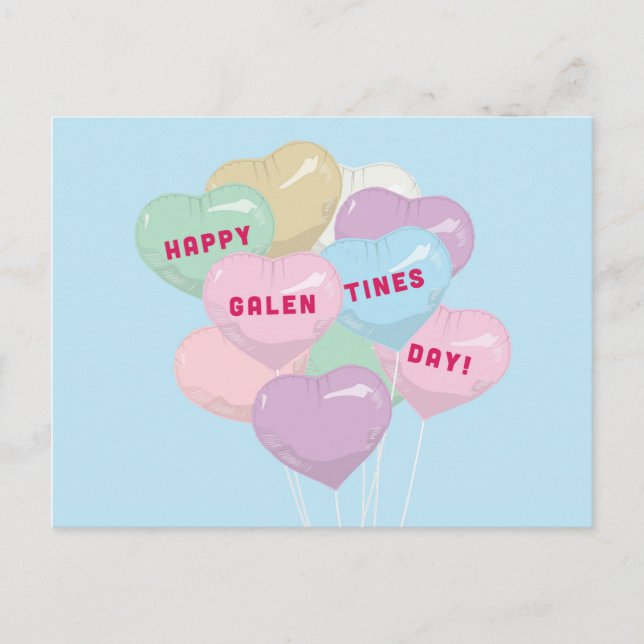 Galentine's Conversation Balloons - BADASS SQUAD Postcard (Front)