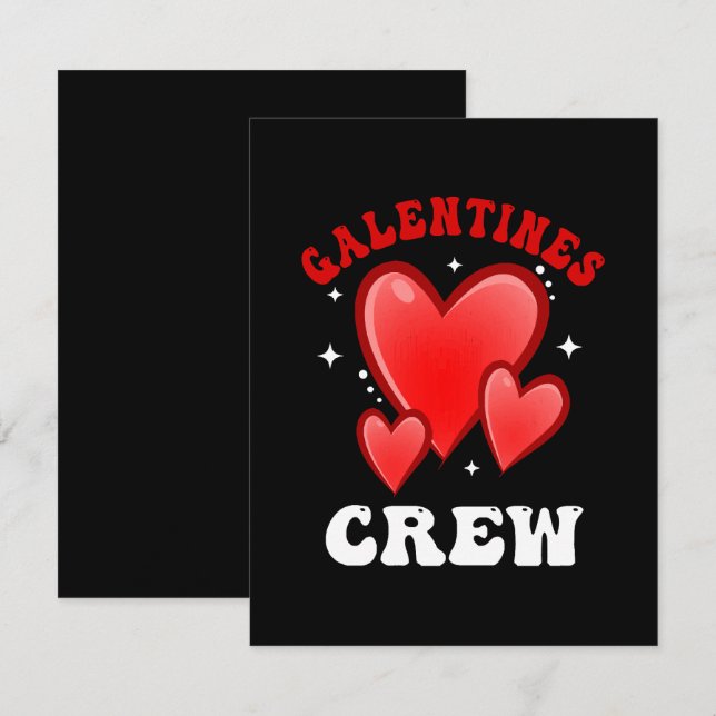 Galentines Crew Heart Card (Front/Back)