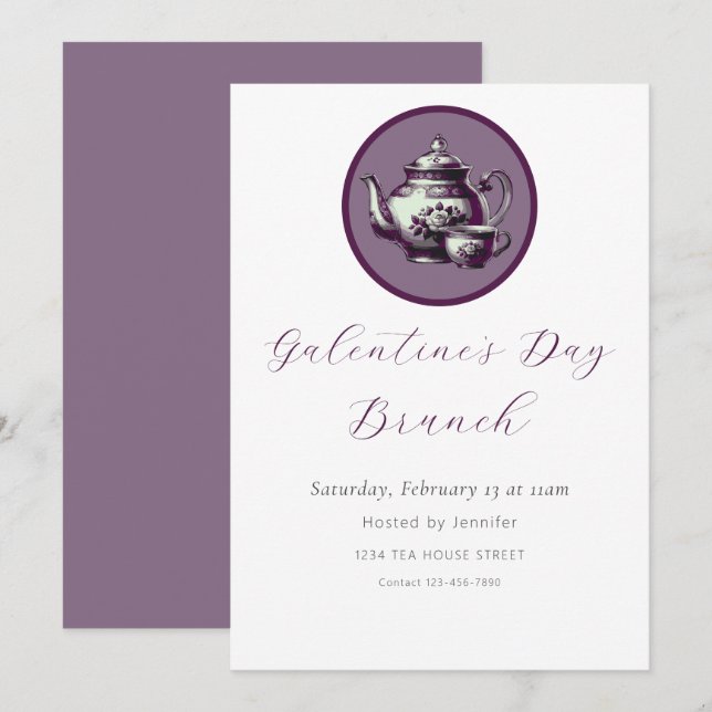 Galentine's Day Brunch Invitation (Front/Back)