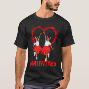 Galentines Day Fun Cute Brown Skin Girls Best Girl T-Shirt
