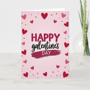 Galentines Day Hearts Friend Card