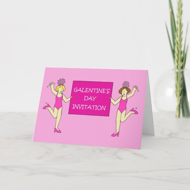 Galentine's Day Invitation Dancing Ladies (Front)