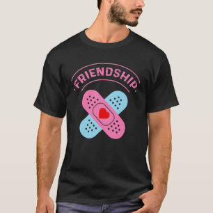 Galentines Day Outfit Women Hear Friendship T-Shirt