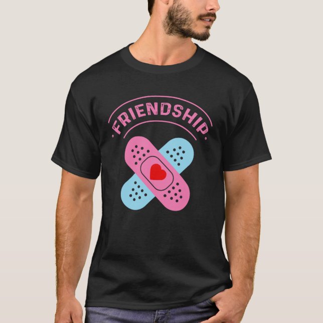 Galentines Day Outfit Women Hear Friendship T-Shirt (Front)