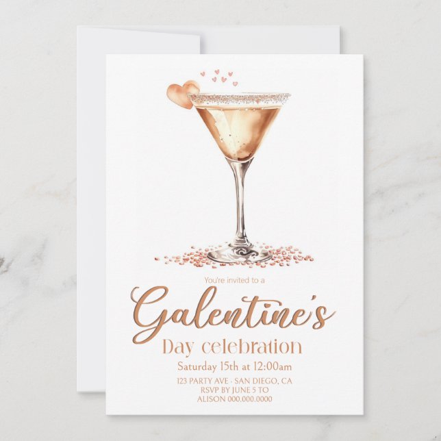  Galentine's Day party Invitation (Front)