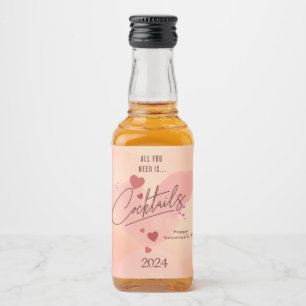 Galentine's Day Personalised Mini Liquor Label Set