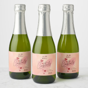 Galentine's Day Personalised Wine Bottle Label Set