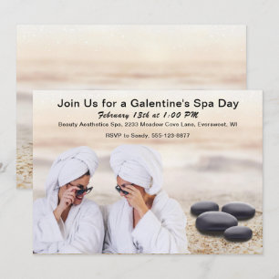 Galentine's Day Spa Relaxing Gals Party Invitation