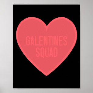 Galentines Day Squad Bff Valentines Day Friendship Poster