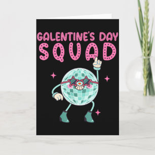 Galentines Day Squad Disco Ball Design Card