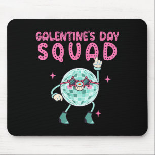 Galentines Day Squad Disco Ball Design Mouse Mat