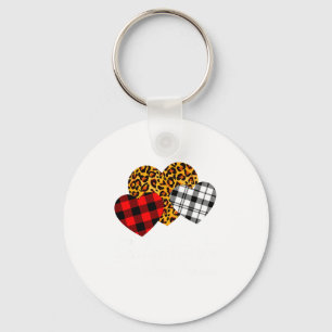 Galentines Day Squad Valentines Hearts Love Leopar Key Ring