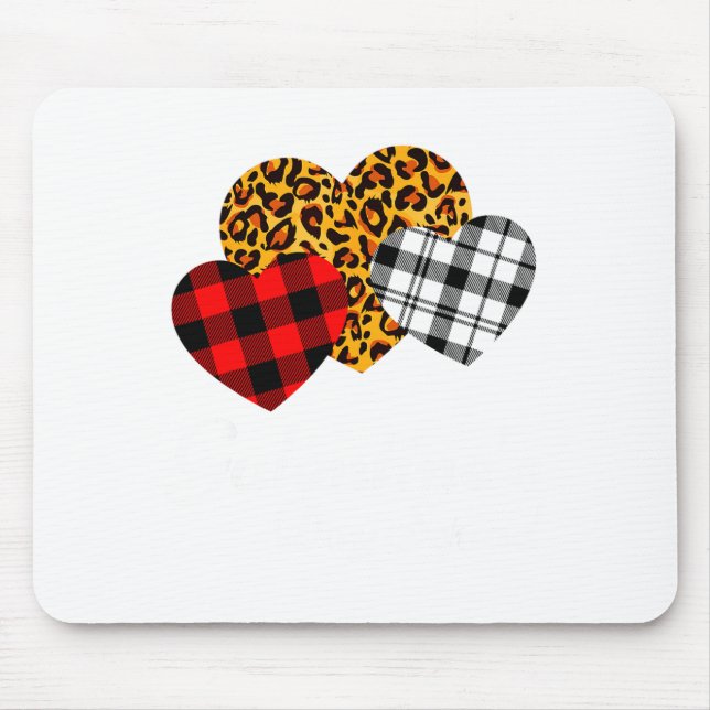 Galentines Day Squad Valentines Hearts Love Leopar Mouse Mat (Front)