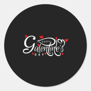 Galentines Day Valentines Day Female Friendship Ga Classic Round Sticker