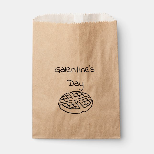 Galentine's Day Waffle Supply Baggies Favour Bags (Front)
