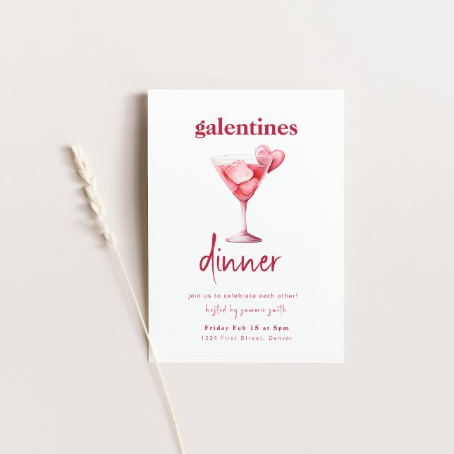 Galentines Dinner Valentine Girls Night Invite (Creator Uploaded)