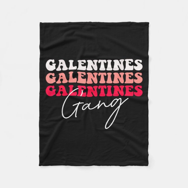 Galentines Gang - Galentine's Day Gals Sisterhood  Fleece Blanket (Front)
