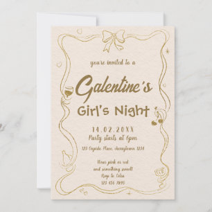 Galentine's Girls Night  Invitation