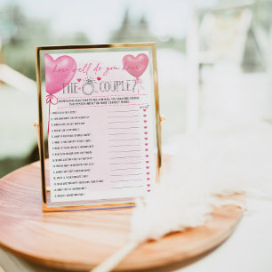 Galentine's How Well Do You Know The Couple Game Invitation