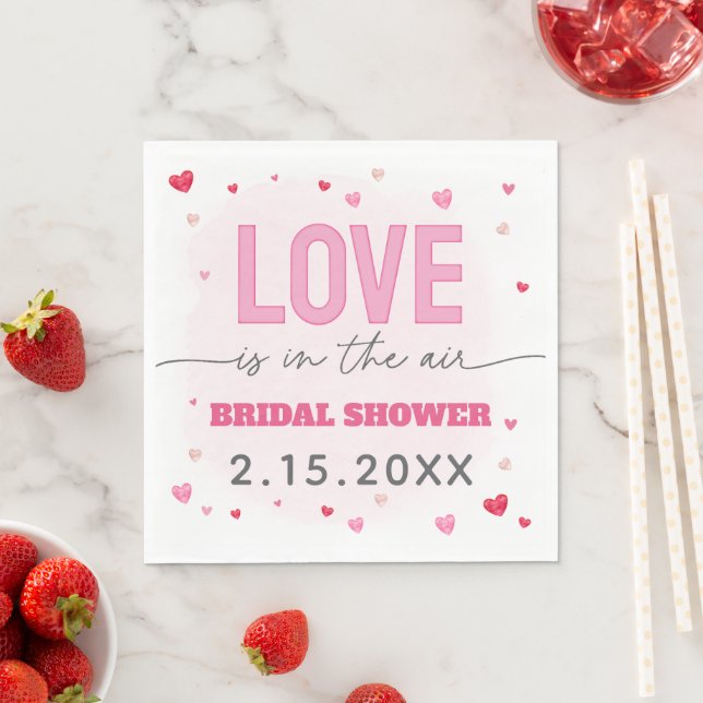 Galentines Love is in the Air Bridal Shower Napkin (Insitu)