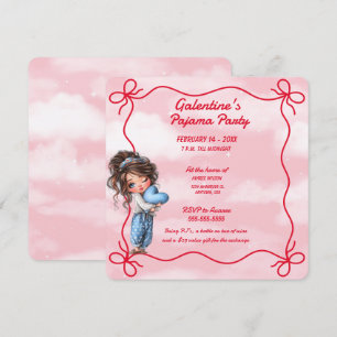 Galentine's Pajama Party Invitation