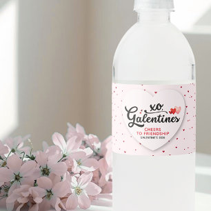 Galentine's water bottle label