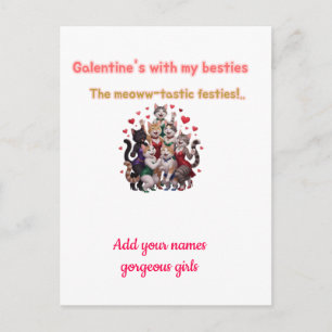 Galentine's with my besties postcard