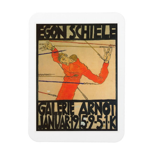 "GALERIE ARNOT" POSTER BY EGON SCHIELE ON MAGNET (Vertical)