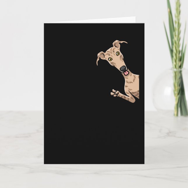 Galgo Espanol Dog with bike Spanish sighthound Card (Front)