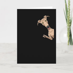 Galgo Espanol Dog with bike Spanish sighthound Card