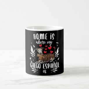 Galgo Español Dog With Stuffed Animal Spanish Coffee Mug