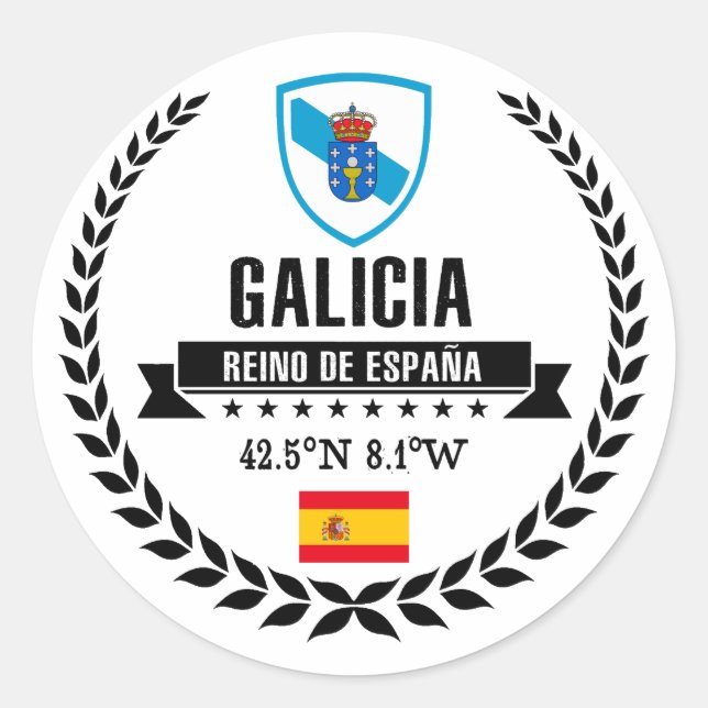Galicia Classic Round Sticker (Front)