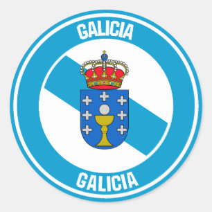 Galicia Round Emblem Classic Round Sticker