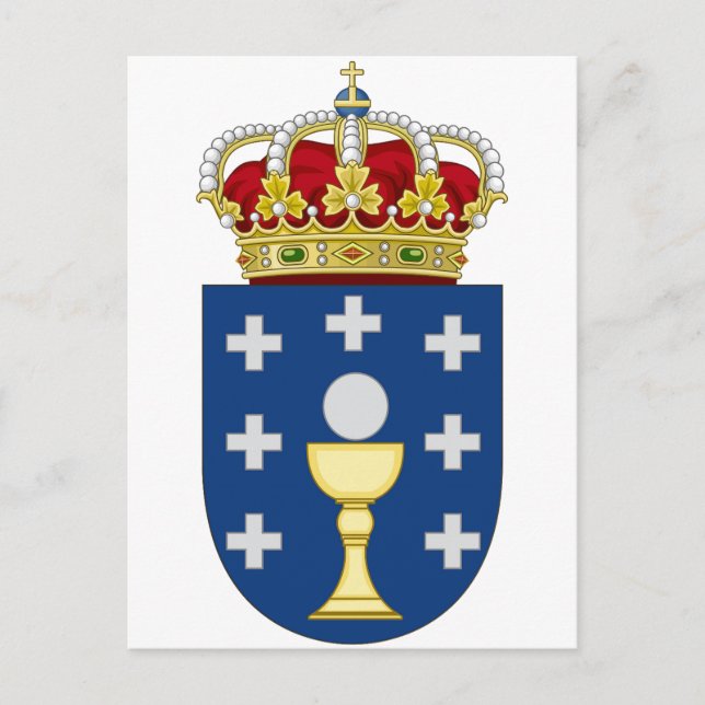 Galicia (Spain) Coat of Arms Postcard (Front)