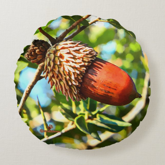 Galilee Acorn Round Cushion (Front)