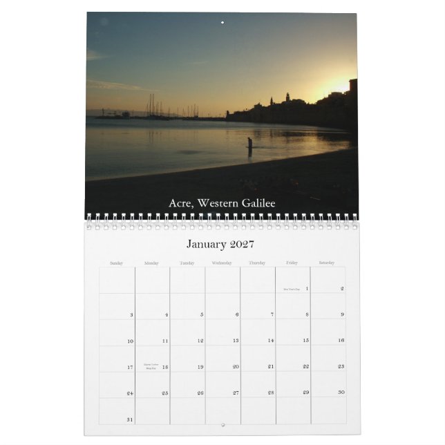 Galilee Landscapes, Israel Calendar (Jan 2027)