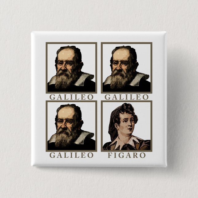 Galileo Figaro 15 Cm Square Badge (Front)