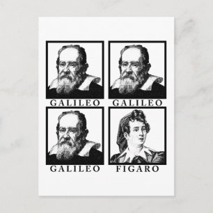 Galileo Figaro BW Postcard