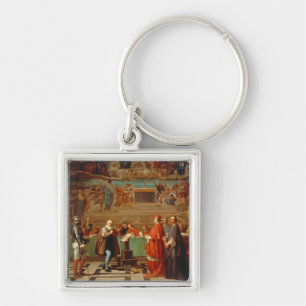 Galileo Galilei (1564-1642) before members of the Key Ring