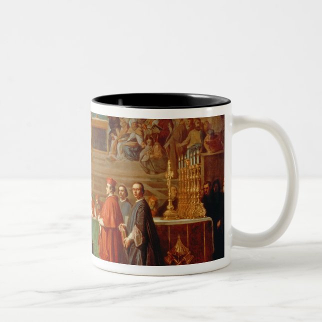 Galileo Galilei (1564-1642) before members of the Two-Tone Coffee Mug (Right)