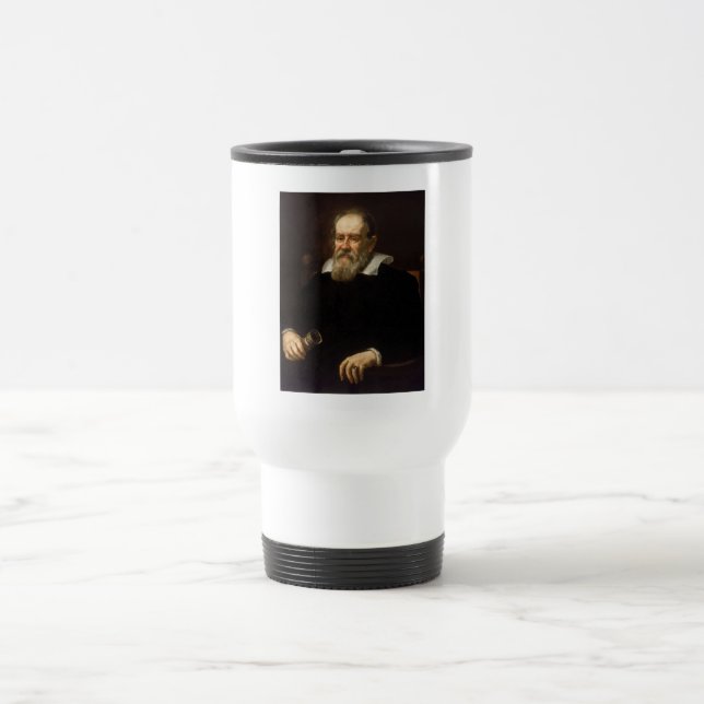 Galileo Galilei Father of Modern Science Astronomy Travel Mug (Center)