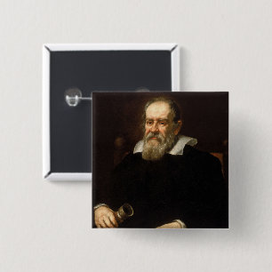 Galileo Galilei: Father of Science & Astronomy 15 Cm Square Badge