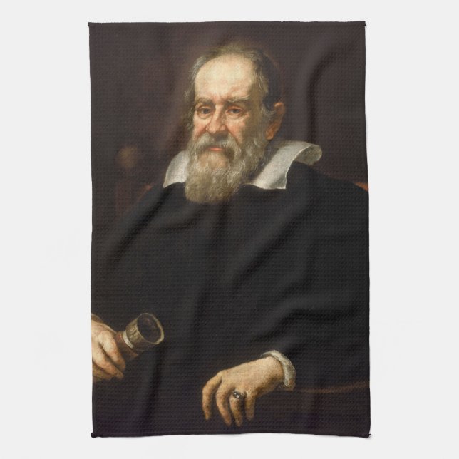 Galileo Galilei: Father of Science & Astronomy Tea Towel (Vertical)
