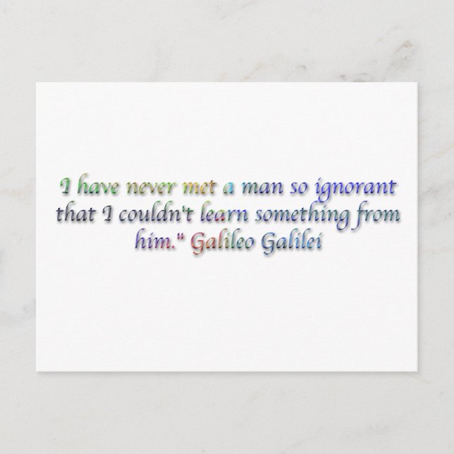 Galileo Galilei quota Postcard (Front)